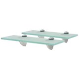 Maison Chic 2 kosi Stenske Police - Viseče police steklo 30x10 cm 8 mm, (21793360) | Shoptok.si