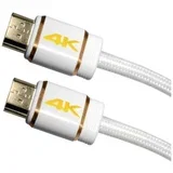 HDMI priključni kabel HDMI A utikač, HDMI A utikač 2.00 m bijela C 216-2 L Ultra HD (4K) HDMI HDMI kabel