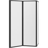 Tuš paravan Crna 132 x 2 x 140 cm Aluminij i PP | shoptok.hr