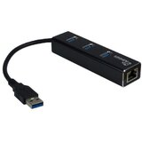 Inter-tech Mrežni adapter ARGUS IT-310 gigabit LAN USB3.0 3-port hub | Shoptok.si