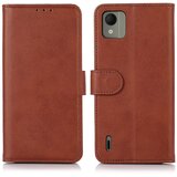 INORCO Etui denarnica za telefon iz PU usnja za Nokia C110, stojalo za telefon, tekstura goveje kože, (22033204) Cene