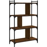 vidaXL Knjižna omara 4-nadstropna rjavi hrast 76x32x123 cm inž. les | Shoptok.si