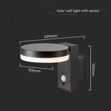  LED solarno zidno svetlo za spoljašnju upotrebu sa senzorom LED/5,5W/3,7V 3000K IP54 | Eponuda.com