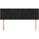  Posteljno vzglavje 2 kosa črno 72x5x78/88 cm žamet, (20954355) | Shoptok.si
