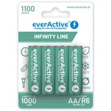 EverActive Rechargeable batteries Ni-MH R6 AA 1100 mAh Infinity Line - 4 pieces | shoptok.hr