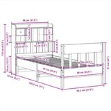 vidaXL Okvir kreveta bez madraca 90 x 190 cm od masivne borovine | shoptok.hr