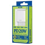  Kućni punjač REMAX RP-U68 USB-A USB-C PD20W + kabel Type-C na lightning beli | Eponuda.com