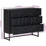  Ormar s ladicama s ladicama Crna 75 x 30 x 65 cm | shoptok.hr