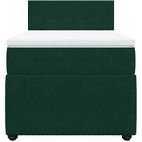 Box spring krevet s madracem tamnozeleni 100x200 cm baršunasti | shoptok.hr