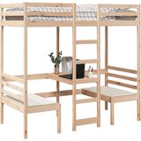  Okvir kreveta na kat sa stolom i stolicama 75x190 cm borovina | shoptok.hr