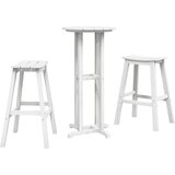  Set bar stolova za vrt 3 pcs Bijelo HDPE | Eponuda.com