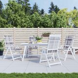  Jastuci za stolice 4 kom sivi karirani 120x50x3 cm od tkanine | shoptok.hr