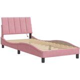  Okvir kreveta s LED svjetlima ružičasti 80 x 200 cm baršunasti | shoptok.hr