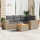 Maison Chic Seti vrtnega pohištva - Vrtna garnitura - Vrtni pohištvo set 5-delna z blazinami bež poli ratan, (21820649) | Shoptok.si