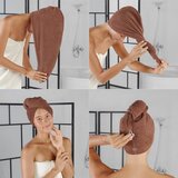  b.one - brown brown hair towel set (2 pieces) Cene