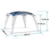 Brunner paviljon Medusa II 0102034N.C30 300x300 cm moder | shoptok.hr