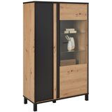Mömax Vitrina Hayato, Črna, Barva Hrasta | Shoptok.si