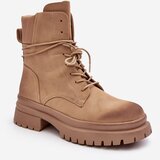 Kesi Women's Trapper ankle boots with thick soles, beige Narelona | shoptok.hr