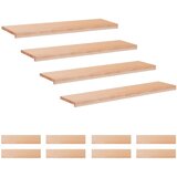 Step treads 12 kom. 120 x 25 x 2 cm Prirodna Čvrsto drvo bukve | shoptok.hr