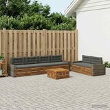  Set vanjskih sofa 7 pcs Prirodna i antracit Poliester | shoptok.hr