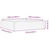  Vrtna sadilica bijela 110x110x23 cm od masivne borovine | shoptok.hr