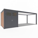 Gardenson Nadstrešek Za Avto Pergoline, Antracit, 3x7,2m | Shoptok.si