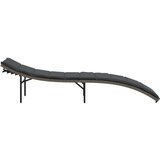  Ležalnik z blazino siv 55x199x50 cm poli ratan | Shoptok.si
