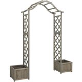 vidaXL vrtna pergola sa sadilicom siva od masivne jelovine Cijene