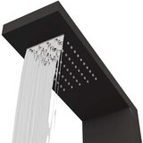 vidaXL Panel za tuš aluminij črne barve | Shoptok.si