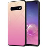 Cadorabo Ohišje, združljiv s Samsungom v rumeni - roza - dvobarvni zaščitni pokrov iz silikona TPU in hrbta iz kaljenega stekla, (20571585) | Shoptok.si