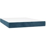 Krevet box spring s madracem LED tamnoplavi 140x190 cm baršun - Tamno plava 140 x 190 cm Gladak dizajn | shoptok.hr