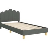  Krevet za djecu s uzglavljem Tamnosiva 90 x 200 cm Tkanina | shoptok.hr