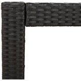  Vrtni bočni stolić s drvenom pločom crni 100x40x75 cm poliratan | Eponuda.com