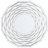 XORA STENSKO OGLEDALO, 100/100/1,9 cm steklo, leseni material Cene