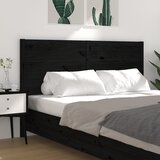  Uzglavlje crno 206 x 4 x 100 cm od masivne borovine | shoptok.hr