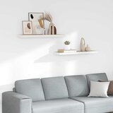  Plutajuće zidne police 2 kom hrast i bijele 80x23,5x3,8 cm MDF | shoptok.hr