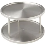 2335100 - Rotirajući pladanj CABINET CAROUSEL 26,5x15,5 cm od nerđajućeg čelika/srebrne boje