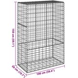  Gabionska košara s poklopcem 100x50x150 cm pocinčano željezo | Eponuda.com
