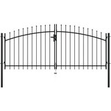  Dvostruka vrata za ogradu s kopljima na vrhu 300 x 150 cm | shoptok.hr