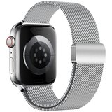 INF Grafitni milanski pašček iz nerjavečega jekla za Apple Watch Silver S, (22102821) | Shoptok.si