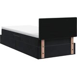 Krevet s od storage s uzglavljem Crna 100 x 200 cm Baršun | shoptok.hr