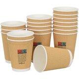  Papirnate šalice za kavu 500 kom 12 oz 300 ml smeđe | shoptok.hr