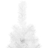  Tanka umjetna polovica božićnog drvca sa stalkom bijela 120 cm | shoptok.hr