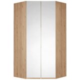 Premium Living Kotna Garderobna Omara New York, Barva Hrasta, Osvetlitev | Shoptok.si