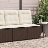  Nagibna vrtna sofa s jastucima smeđa od poliratana | Eponuda.com