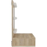 VidaXL Omarica z ogledalom in LED lučkami sonoma hrast 60x31,5x62 cm Slike