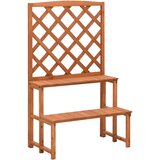 Furnova Stojalo za rastline z oporno mrežo 70x42x115 cm trden les jelke, (21921894) | Shoptok.si