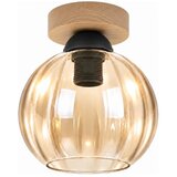 Brilagi LED plafonsko svetlo R GLASS 1xE27/60W/230V Ø 18 cm hrast/zadimljeno bež Cene