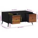  Stolić za kavu 90 x 50 x 41 cm od masivne obnovljene tikovine | shoptok.hr