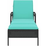  | Ležaljka | s jastukom 1-osoba Crna 63 x 200 x 81 cm poliratan | shoptok.hr